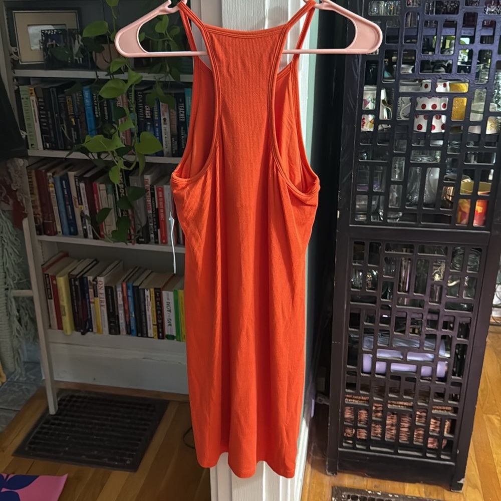 Spiritual Gangster Remi Ribbed Racerback Self-Bra Dress, Tigerlily, NWT - Picture 5 of 6